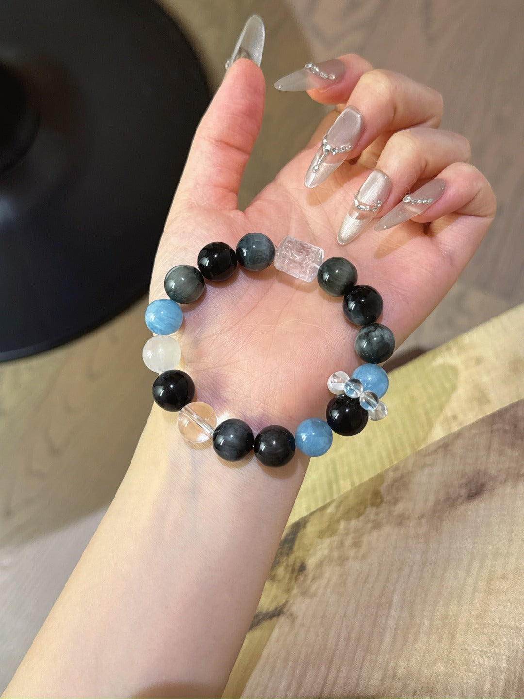 ▫️▪️ Blue and black multi-treasure bracelet